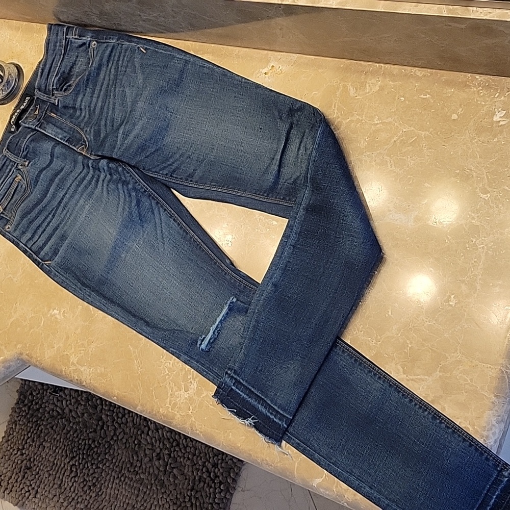 Express Mid Rise Denim 5-pocket Legging Medium Wash, Sz 4